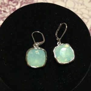 Pacific opal sea glass Swarovski crystal silver